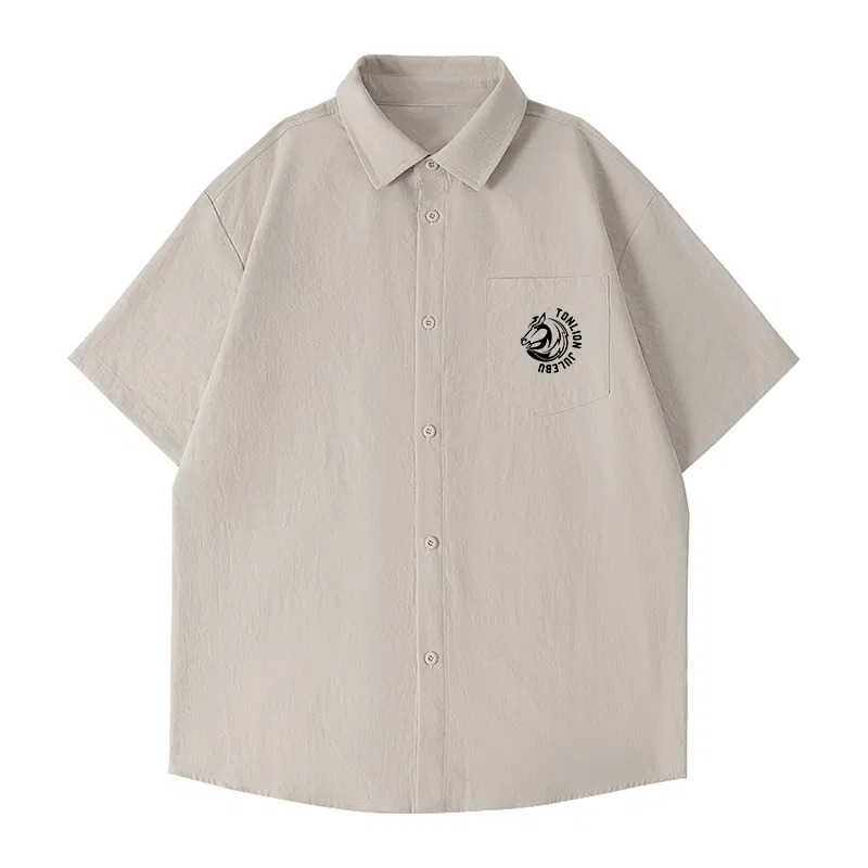 Детская рубашка с коротким рукавом Tonlion, Light Beige