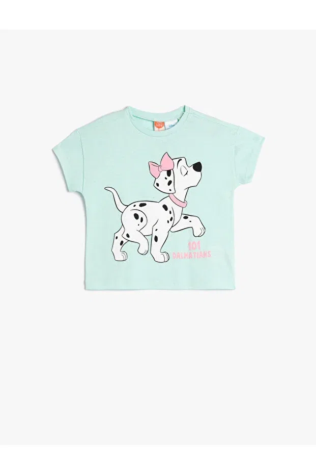 Детская футболка с принтом 101 Dalmatians Licensed Koton, Green