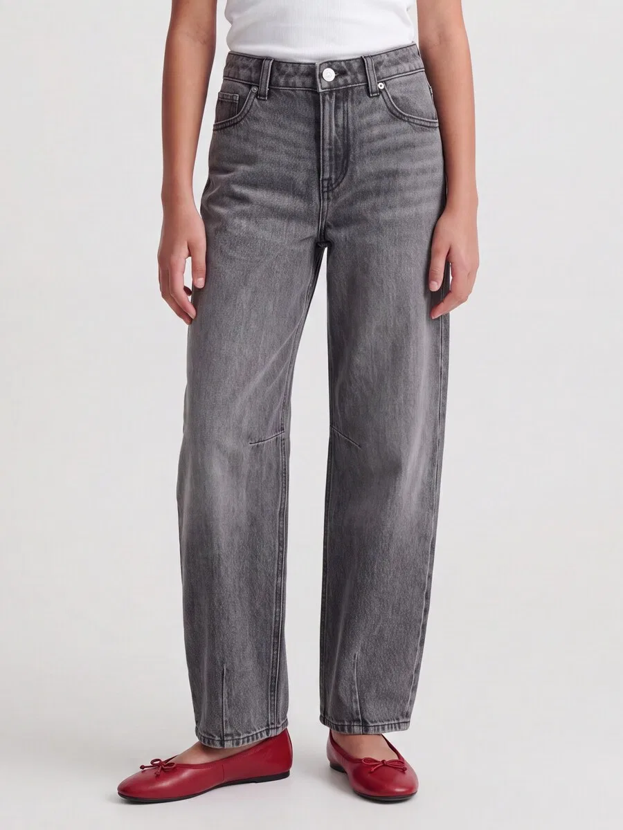 Джинсы JJXX Barrel Jeans 'JXFUJI' серого цвета — фото 2