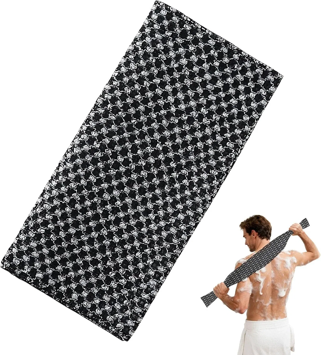 Двустороннее полотенце для душа, Generisch, 1 шт, 100x20 см, B