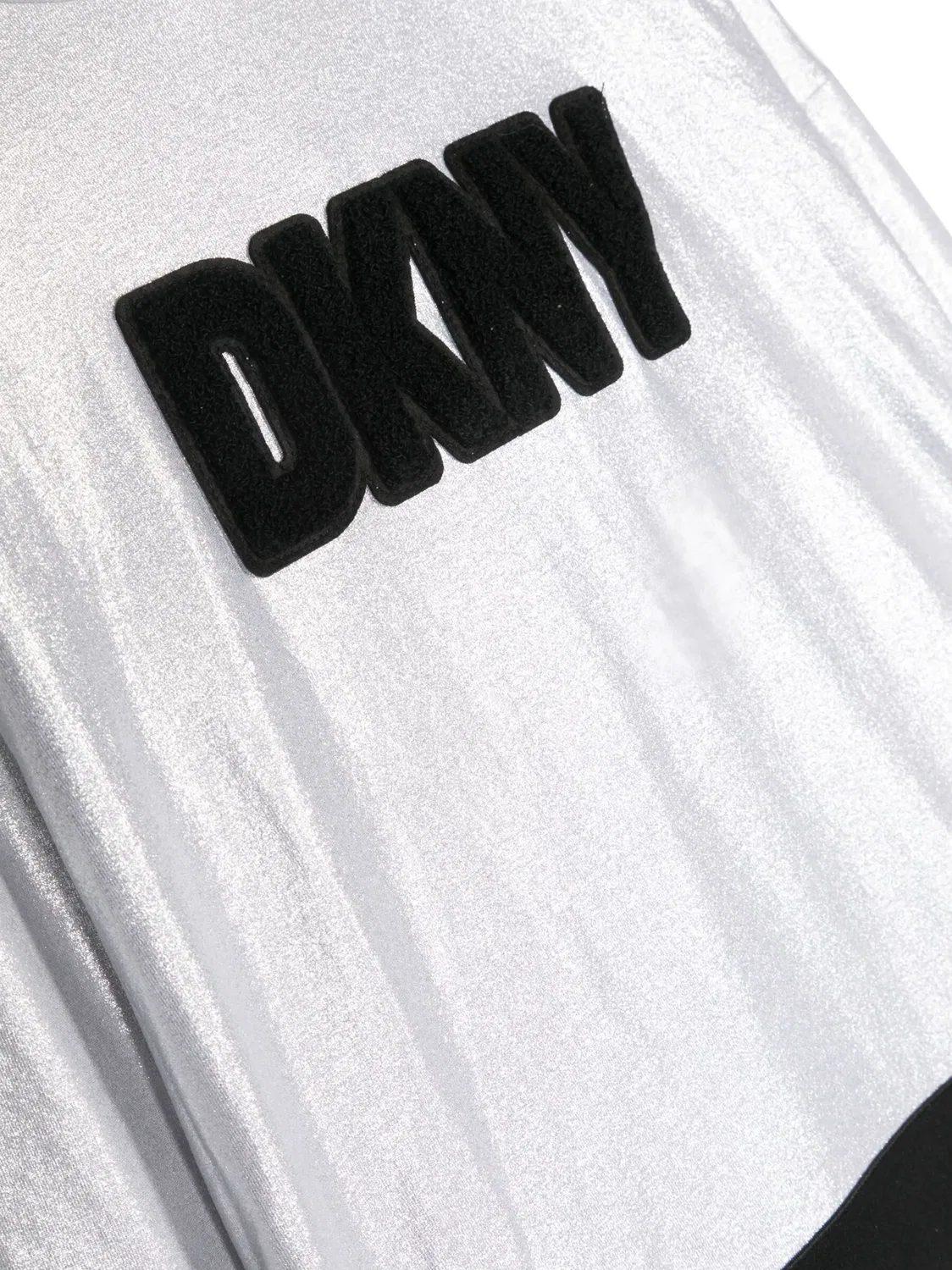 Платье с капюшоном и логотипом DKNY, светло-серый — фото 3