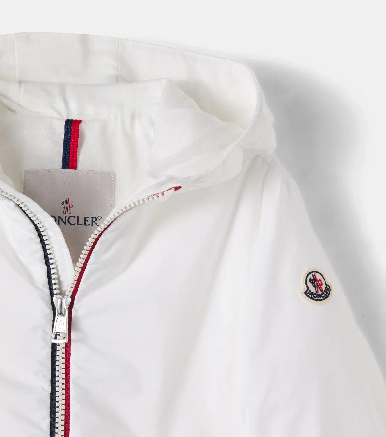 Легкая куртка с капюшоном New Urville Moncler Enfant, белый — фото 4