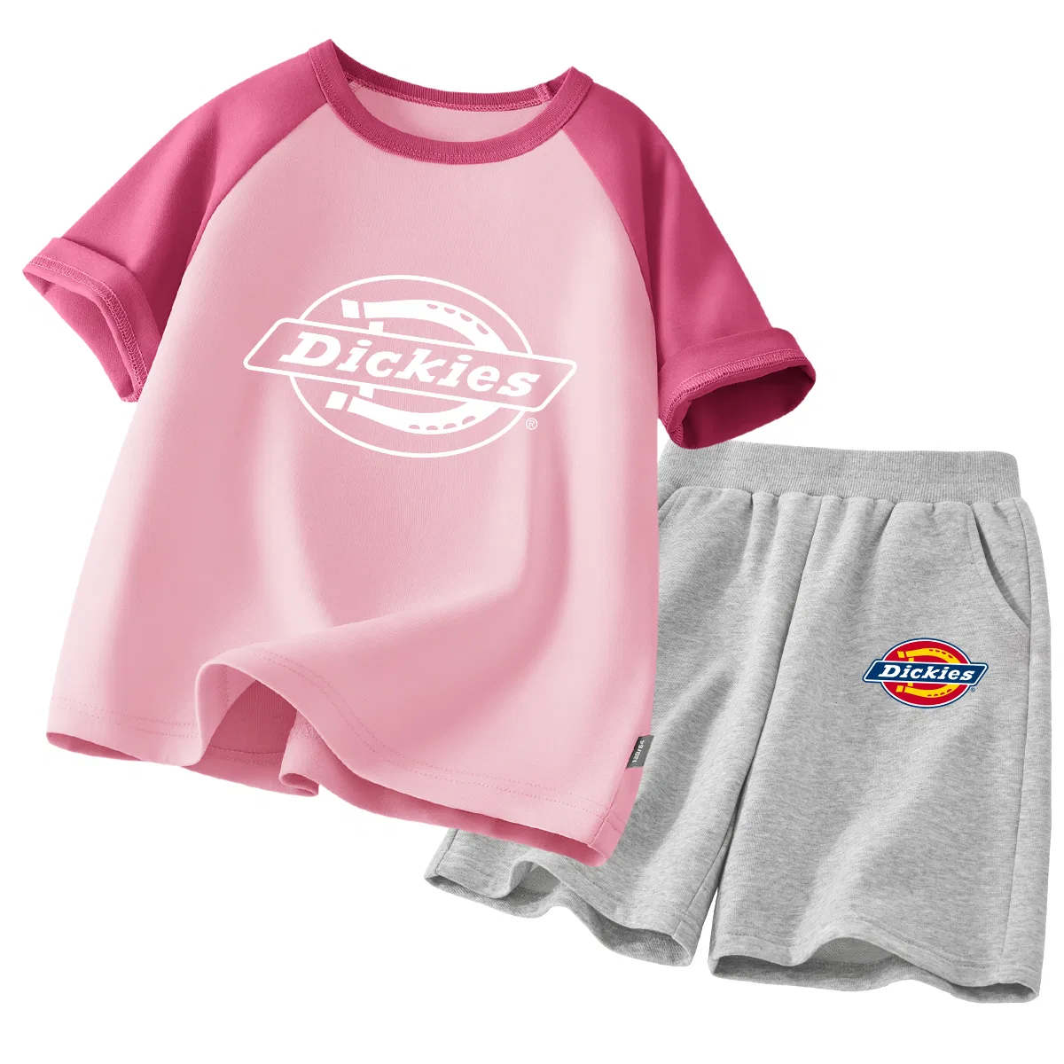 Детский спортивный комплект с принтом S Logo Dickies, Berry Red/K Gray