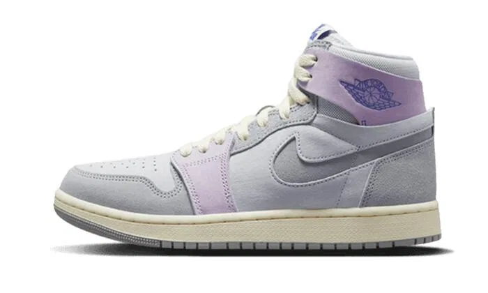 Детские кроссовки высокие с кожаным верхом Air Jordan 1 High Zoom CMFT 2 Jordan, Violett