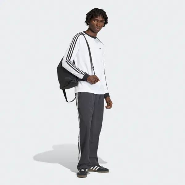 Футболка с длинным рукавом с 3 полосками Adidas, белый — фото 4