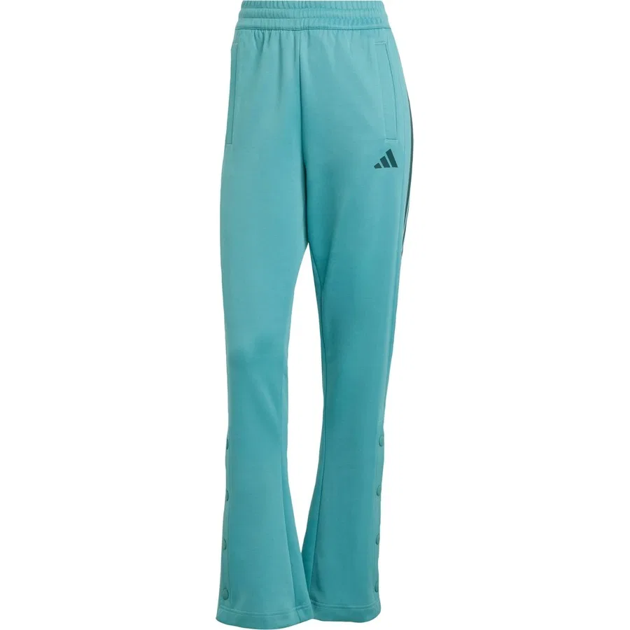 Спортивные штаны с 3 полосами и кнопками Iconic 3-Stripes Snap Track Pants adidas, Зеленый — фото 3