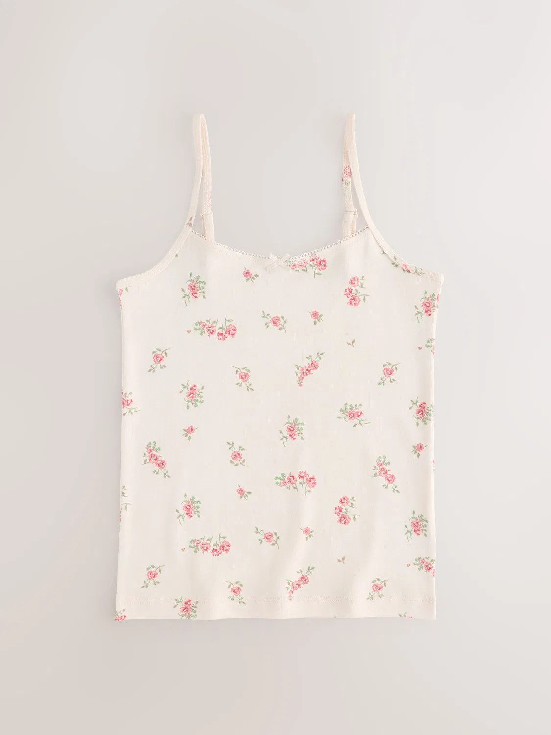 Комплект маек-топов, 3 шт., Pink Strappy Printed Next, розовый — фото 4