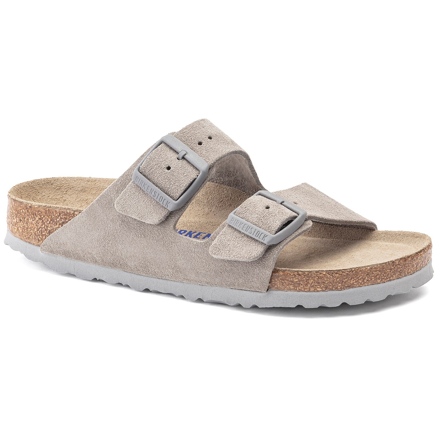 

Замшевые сандалии Birkenstock Arizona с мягкой стелькой, серый
