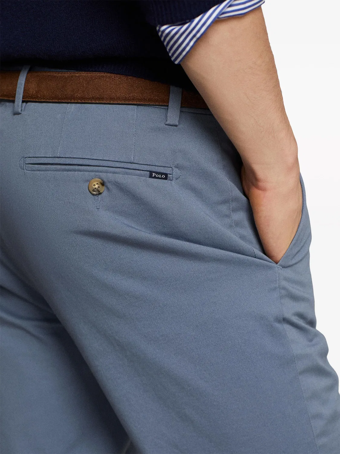 Брюки с прямым кроем Logo-Tag от Ralph Lauren Polo Ralph Lauren, синий-серый — фото 2