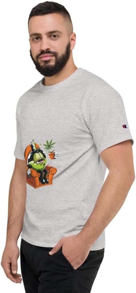 Мужская футболка с вышивкой Champion T105 Heritage Jersey, Oxford Grey Heather — фото 2