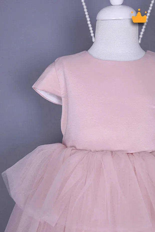 Детское платье для девочек с длинным рукавом Minimony, Pink — фото 4