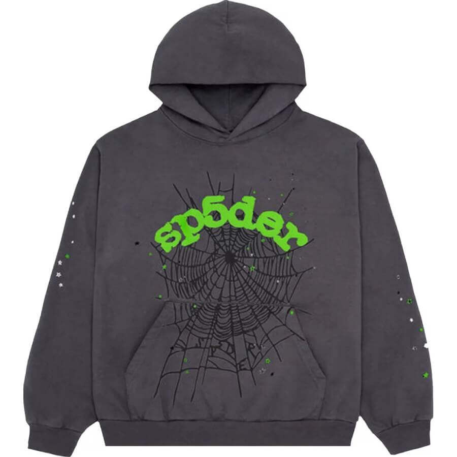 

Худи Sp5der Wait Web, серый