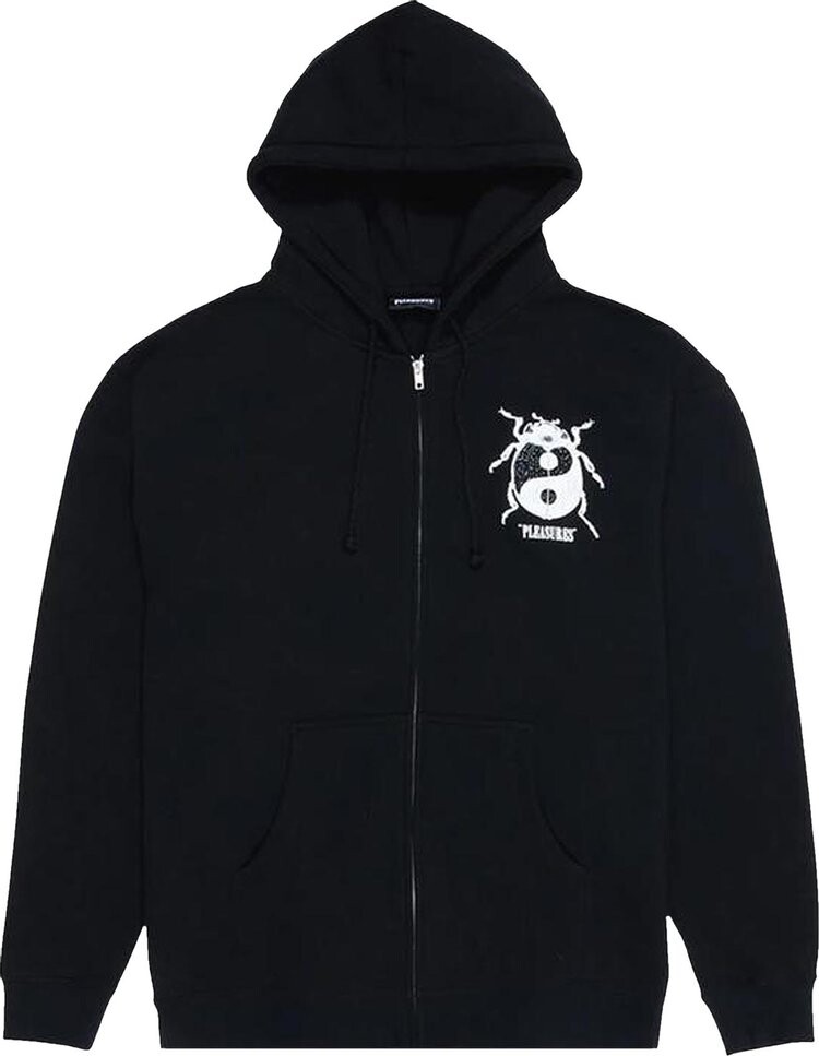 

Худи Pleasures Bug Zip Up Hoodie 'Black', черный