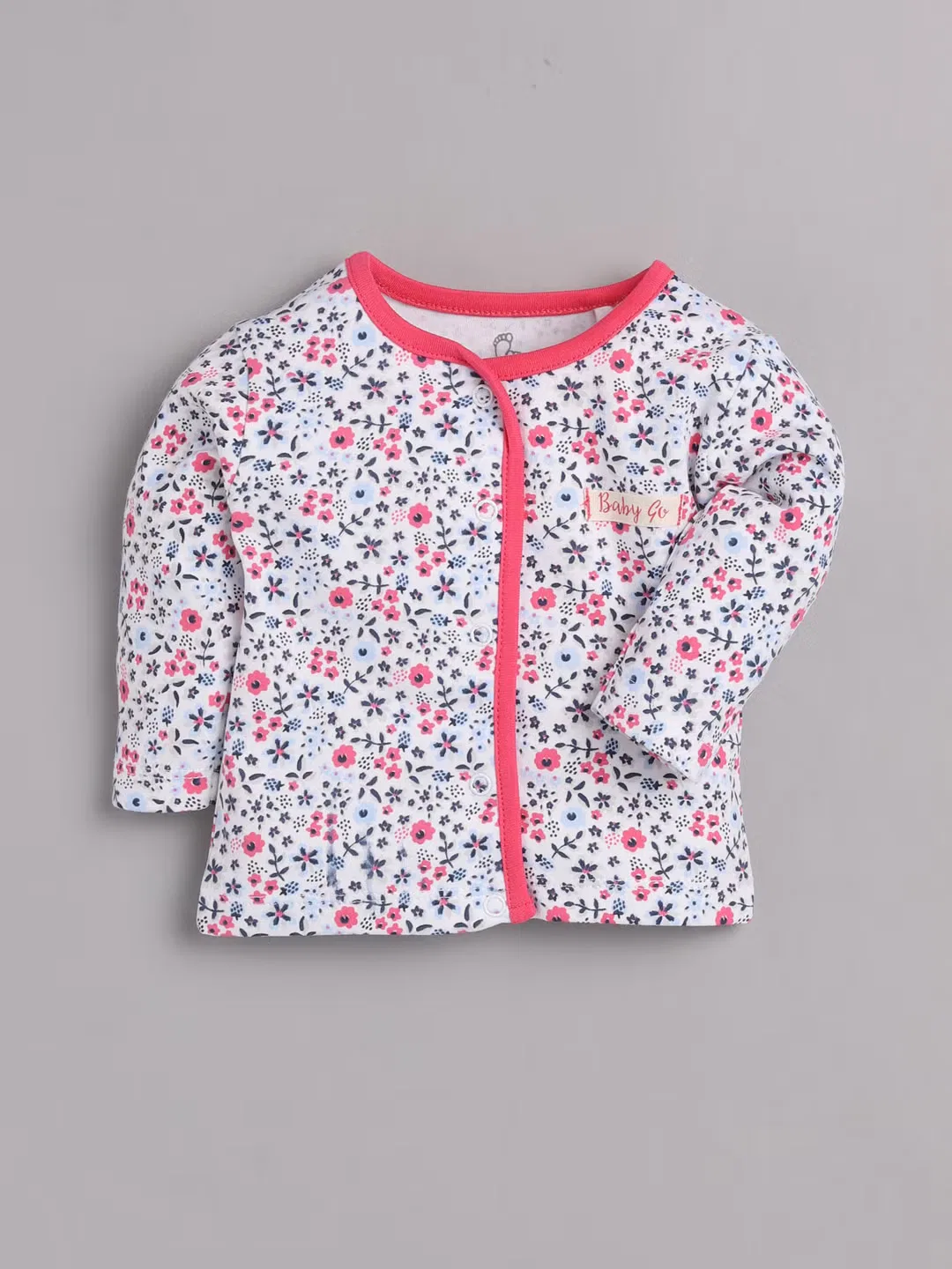 Комплект футболок с длинным рукавом, 3 шт, Baby Go, фуксия — фото 4
