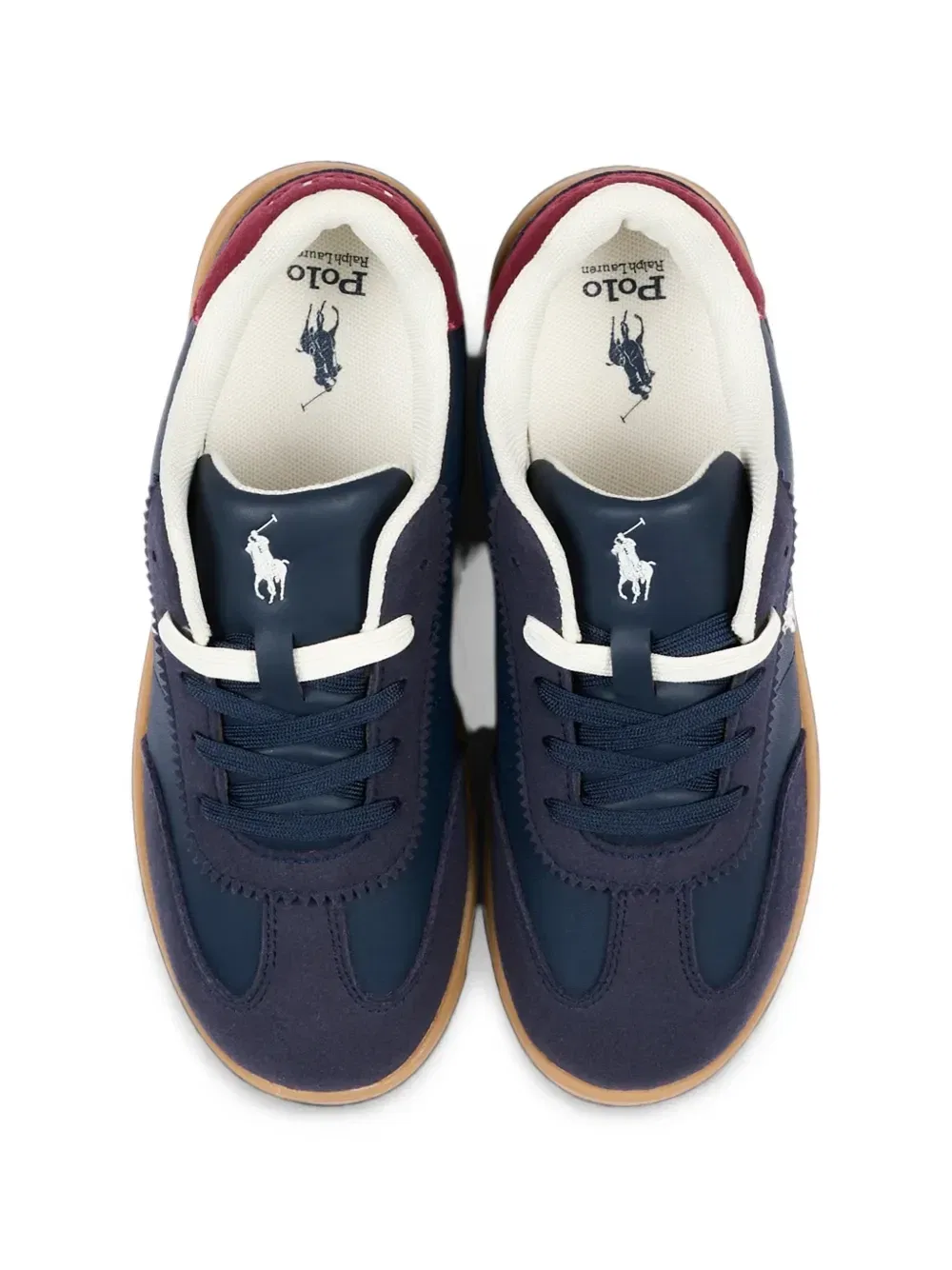 Кроссовки с вышитым пони POLO RALPH LAUREN KIDS, синий — фото 3