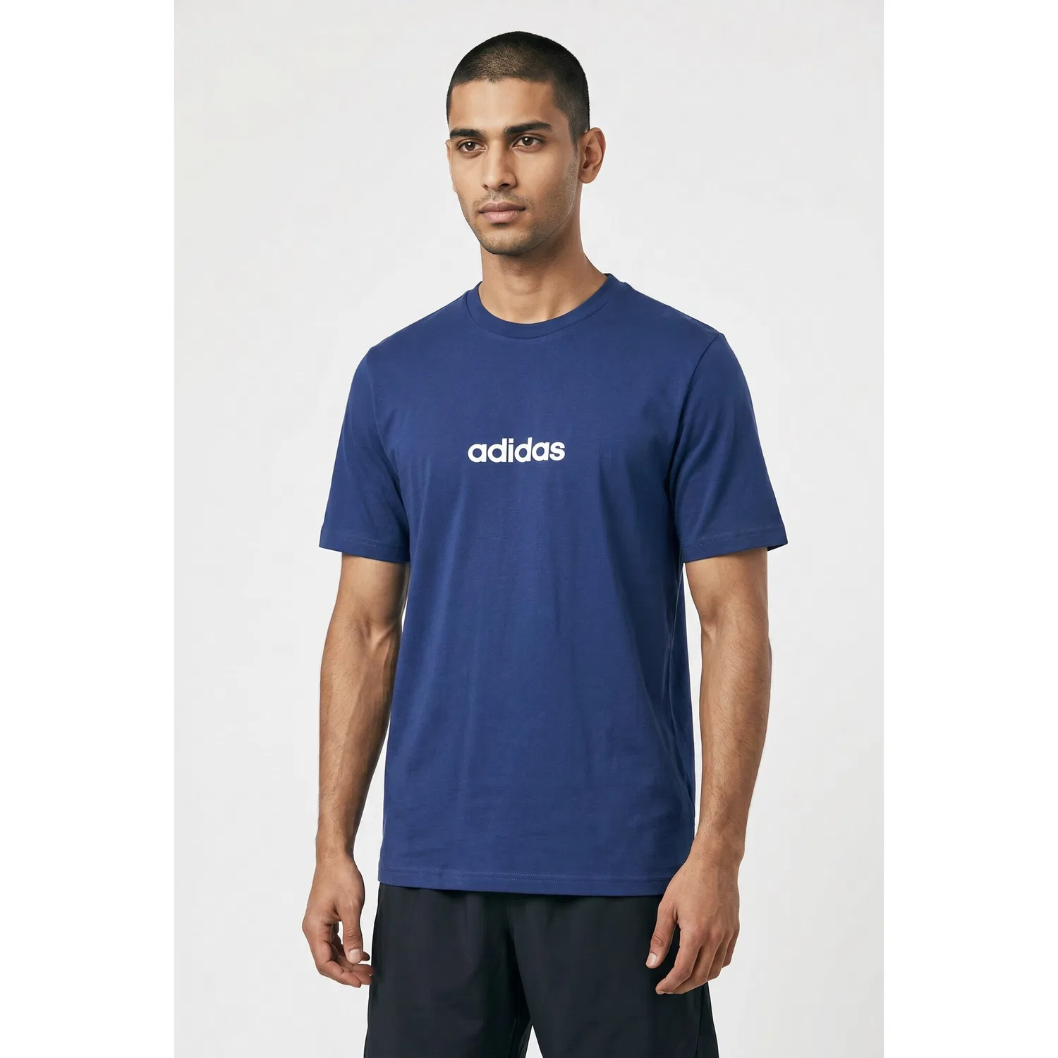 Детская футболка с опущенным плечом Adidas Sportswear, Dark Blue/White