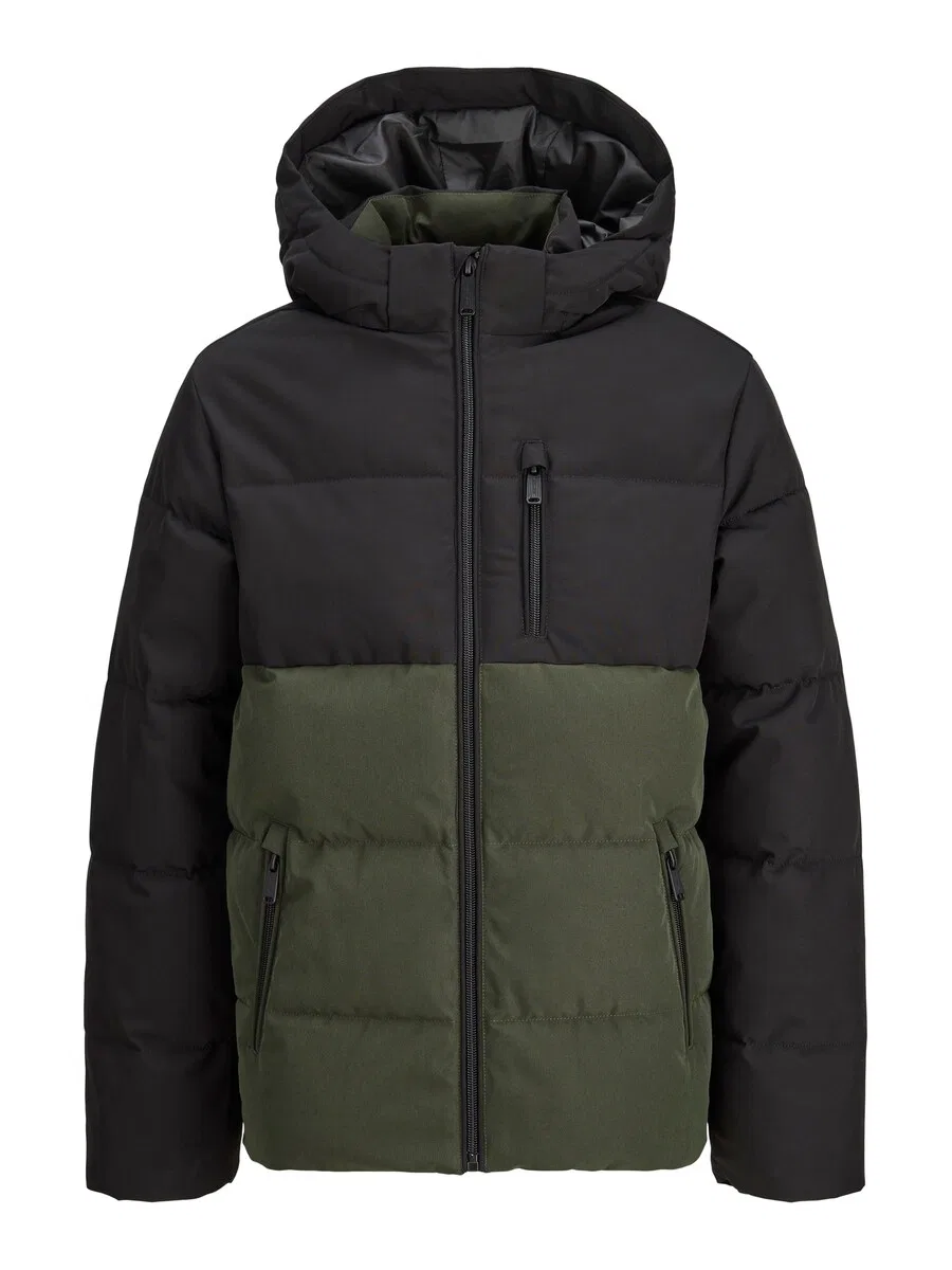 Детская зимняя куртка Jack & Jones Junior 'JJEBECKS' оливкового цвета