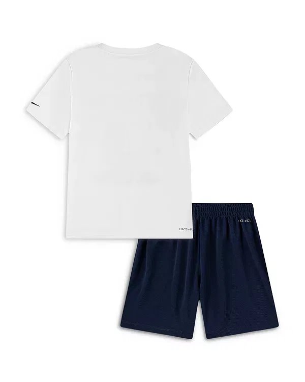 Детский комплект из футболки и шорт Dri-FIT Graphic Tee & Shorts Set Nike, Midnight Navy — фото 2