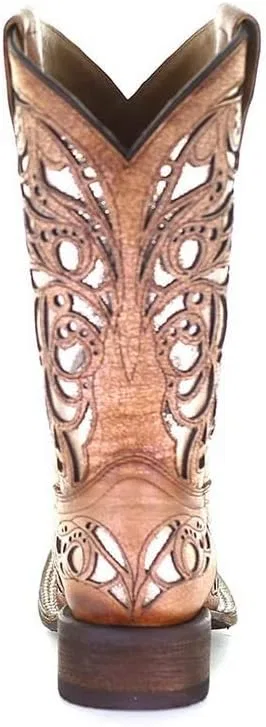 Детские сапоги для девочек с блестящей вставкой Corral Boots, Tan — фото 4