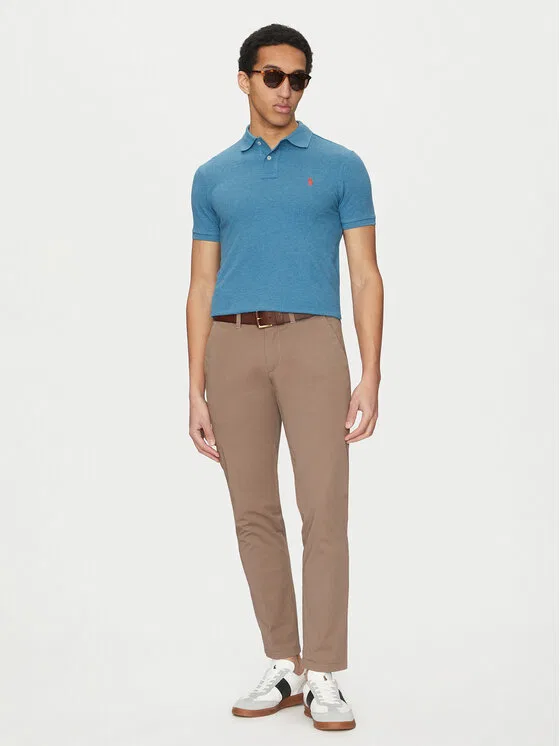 Поло slim fit Polo Ralph Lauren, светло-голубой — фото 2
