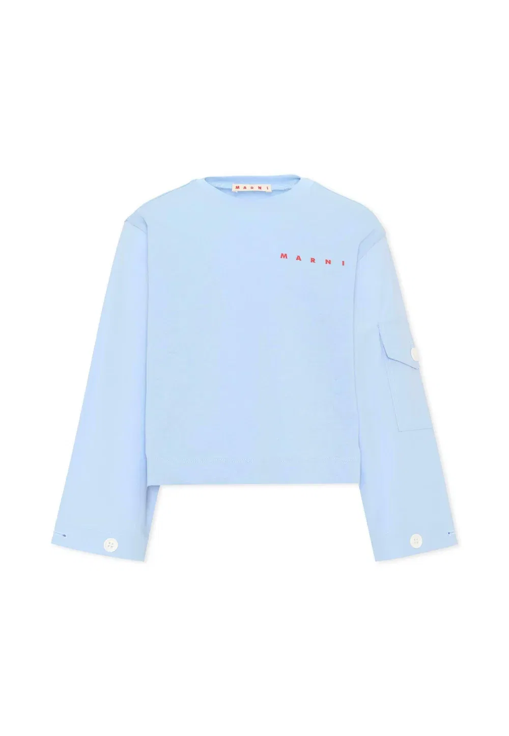 Футболка - топ с длинными рукавами Marni, Light Blue