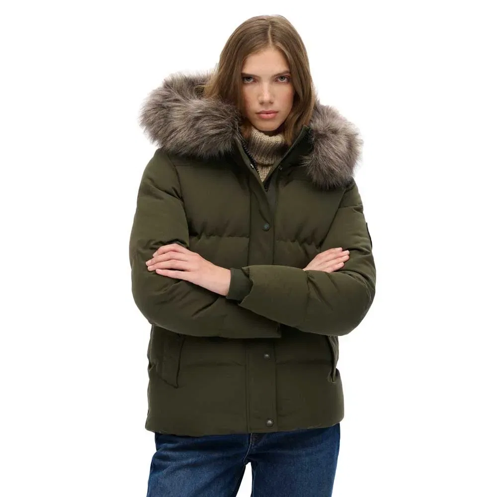 Женское утепленное пальто-пуховик Everest 5 Baffle Superdry, Green