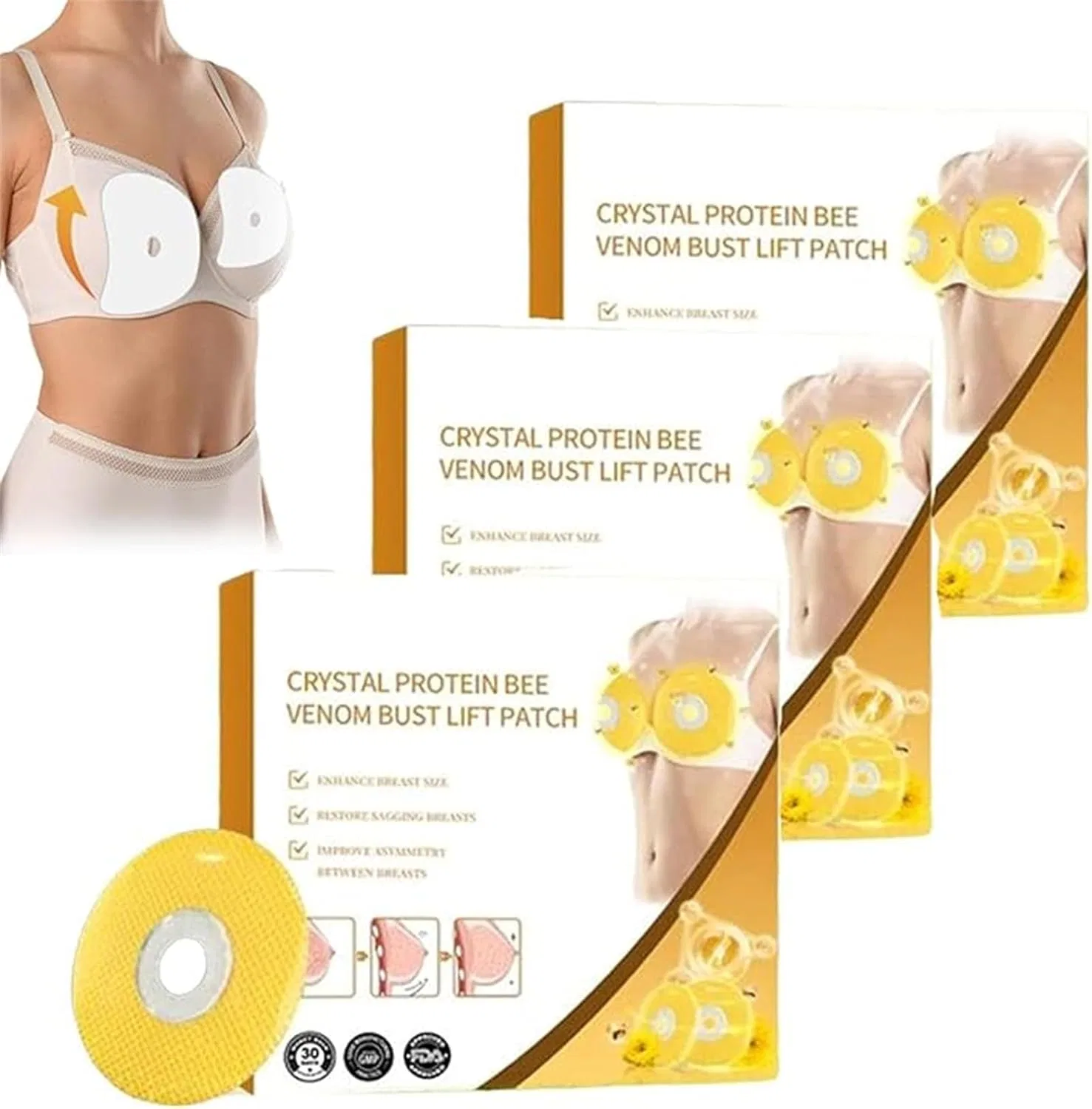Пластыри для увеличения груди Moondor Royal Jelly, 3 коробки Eunmsi