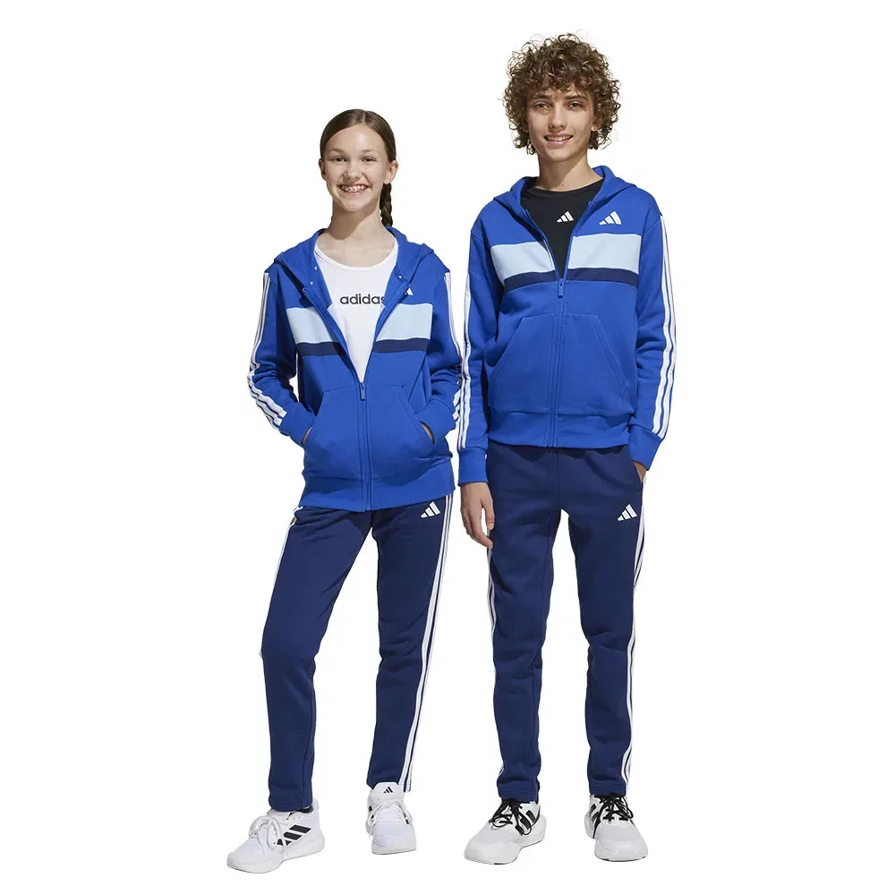 Детский спортивный костюм из футера с принтом Tiberio 3-Stripes Adidas, Blue