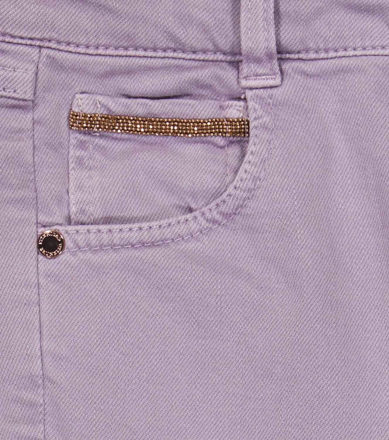 Джинсы-клеш с украшениями Brunello Cucinelli Kids, фиолетовый — фото 2