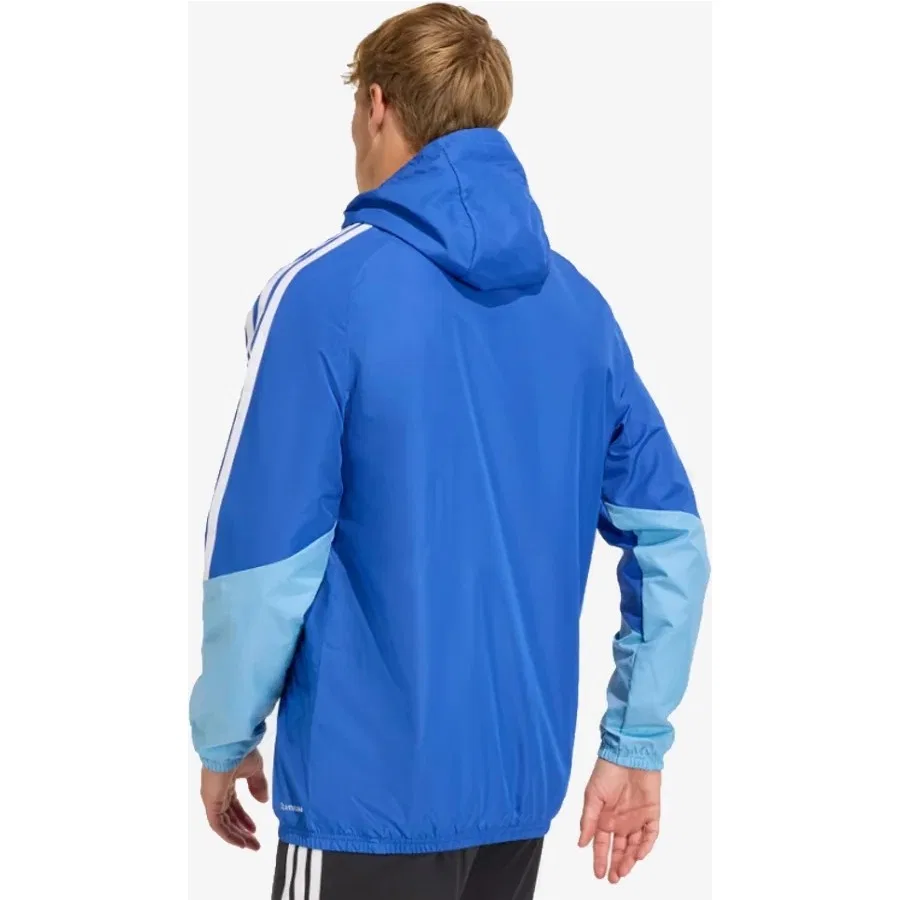 Мужская ветровка с капюшоном Tiro 26 Competition All Weather Jacket adidas, Синий — фото 3