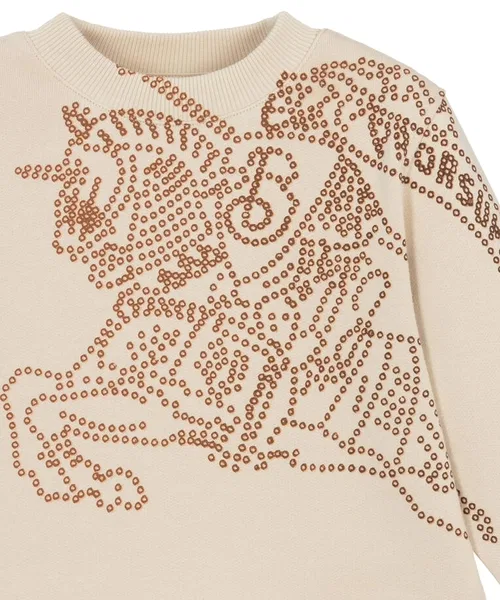Свитшот с длинным рукавом с логотипом Kids Logo-Print Burberry, Calico — фото 3