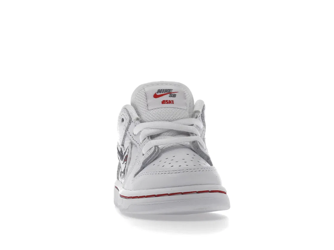Детские кроссовки Nike SB Dunk Low Oski Great White, White/Cool Grey-White-White — фото 2