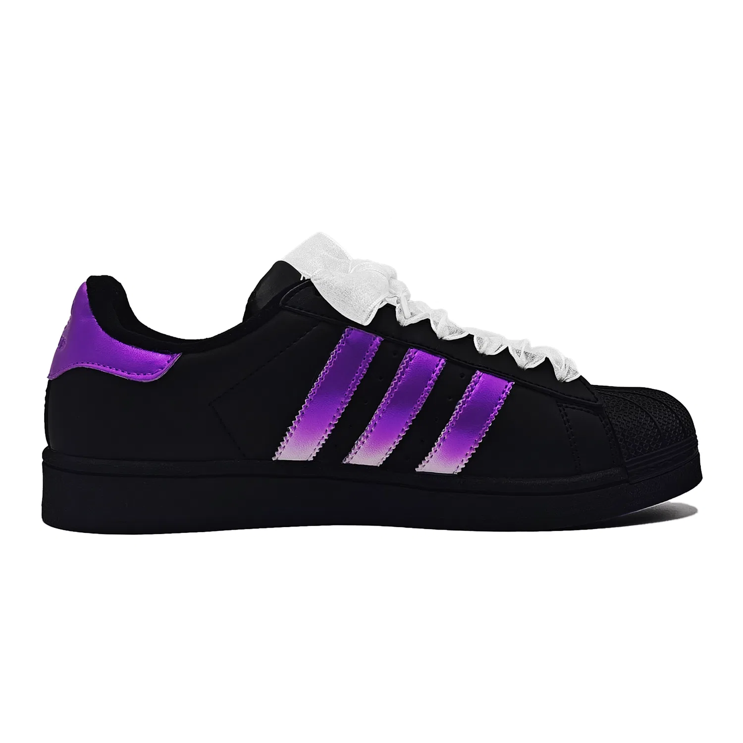 Детские кеды для скейтбординга с перламутровым покрытием Adidas Originals Superstar 2, Pearlescent Purple — фото 3