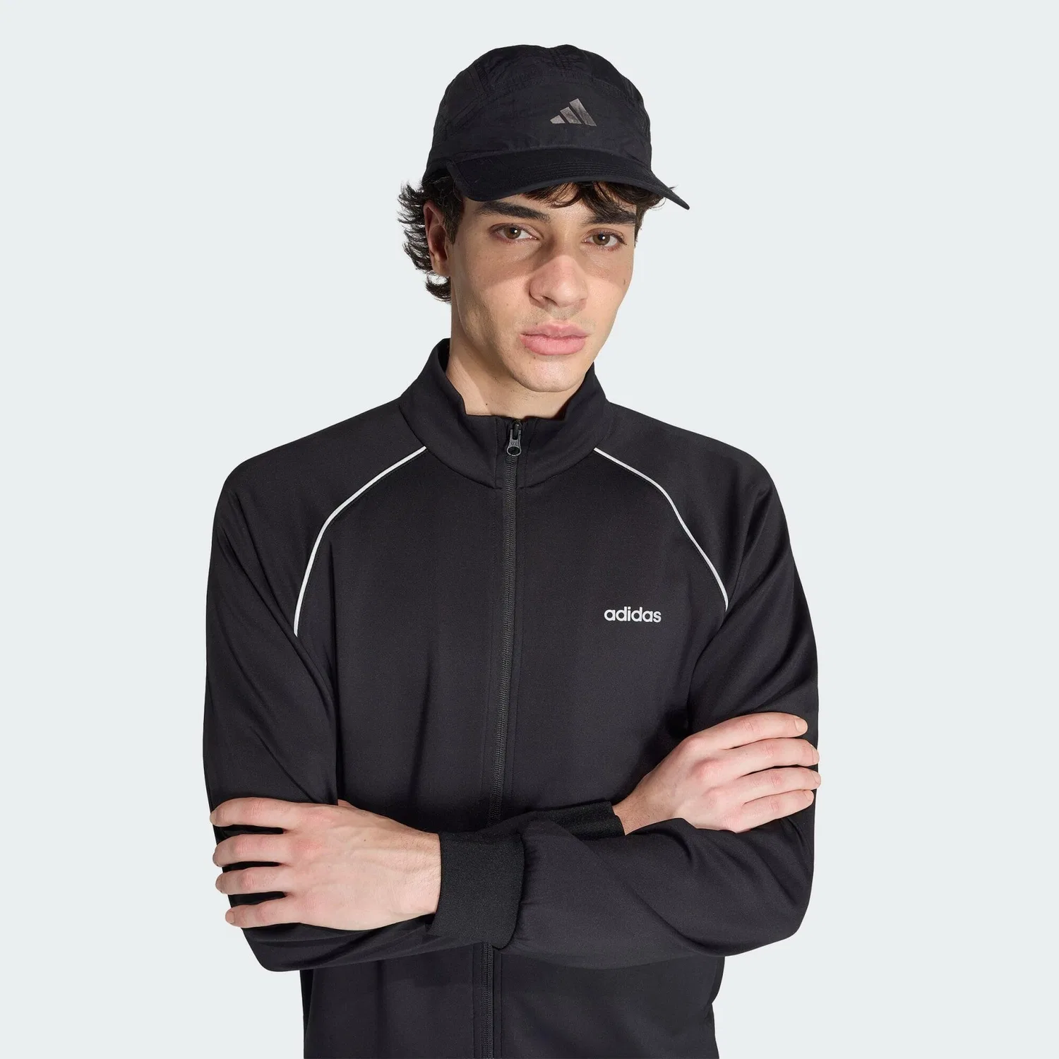 Мужской технический спортивный костюм с длинным рукавом Adidas, Schwarz — фото 4