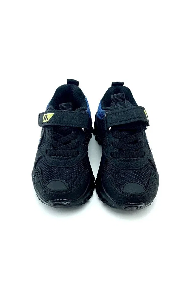 Детские спортивные туфли для мальчиков с принтом Mnk, Black — фото 3