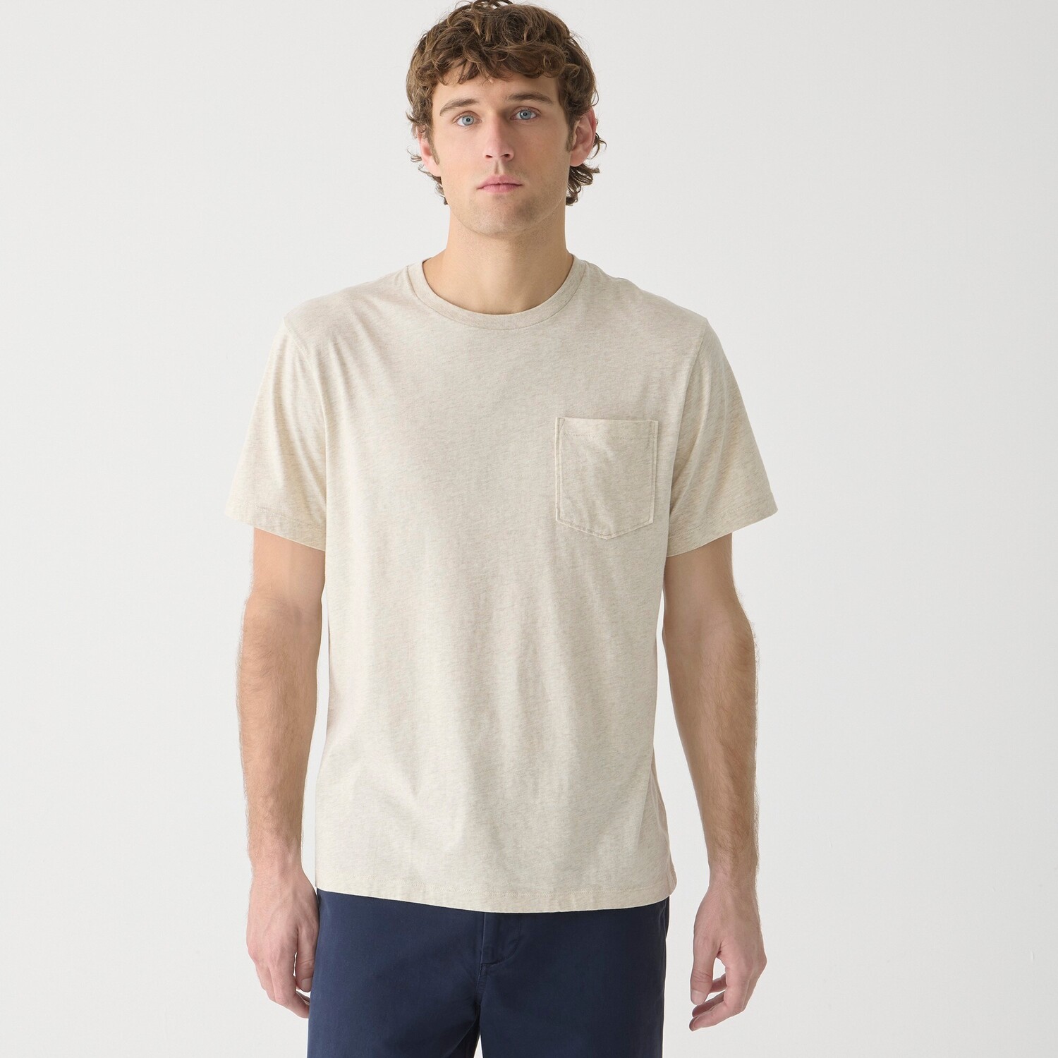 

Футболка с прорванным карманом J.Crew, экрю