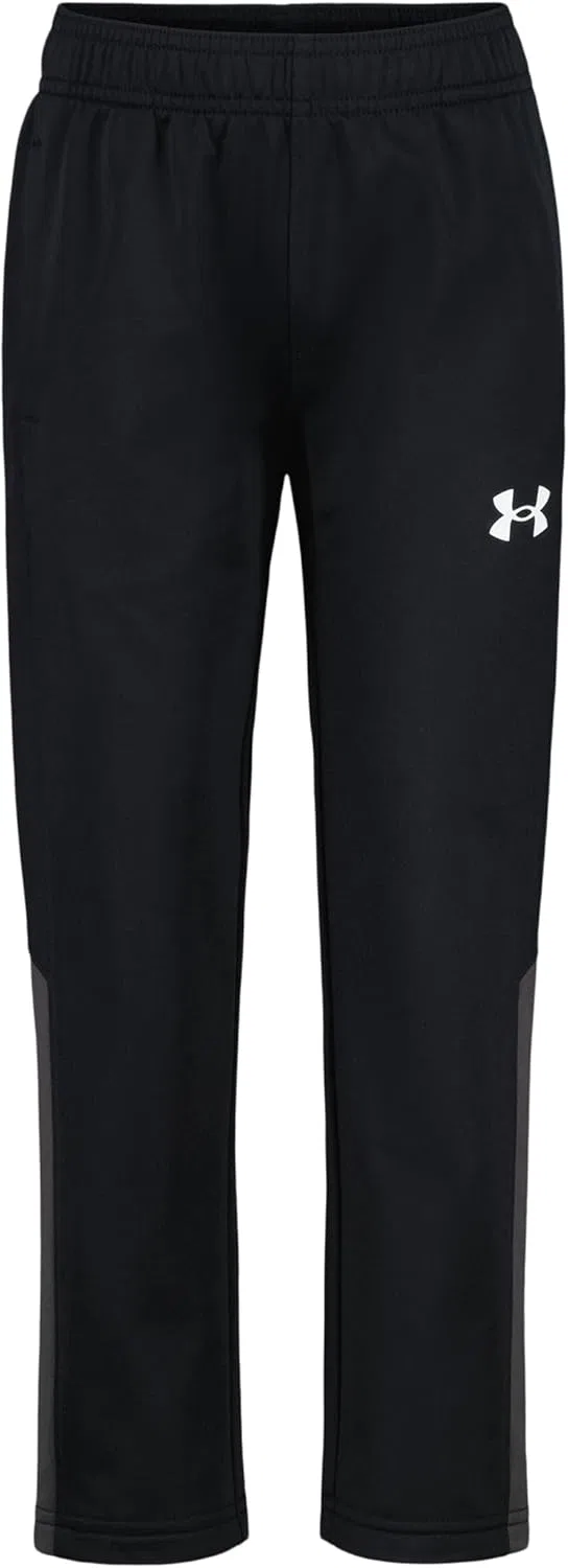 Детские спортивные штаны Under Armour Brawler Warm-up, быстросохнущие и влагоотводящие, свободного кроя, Black Tapered