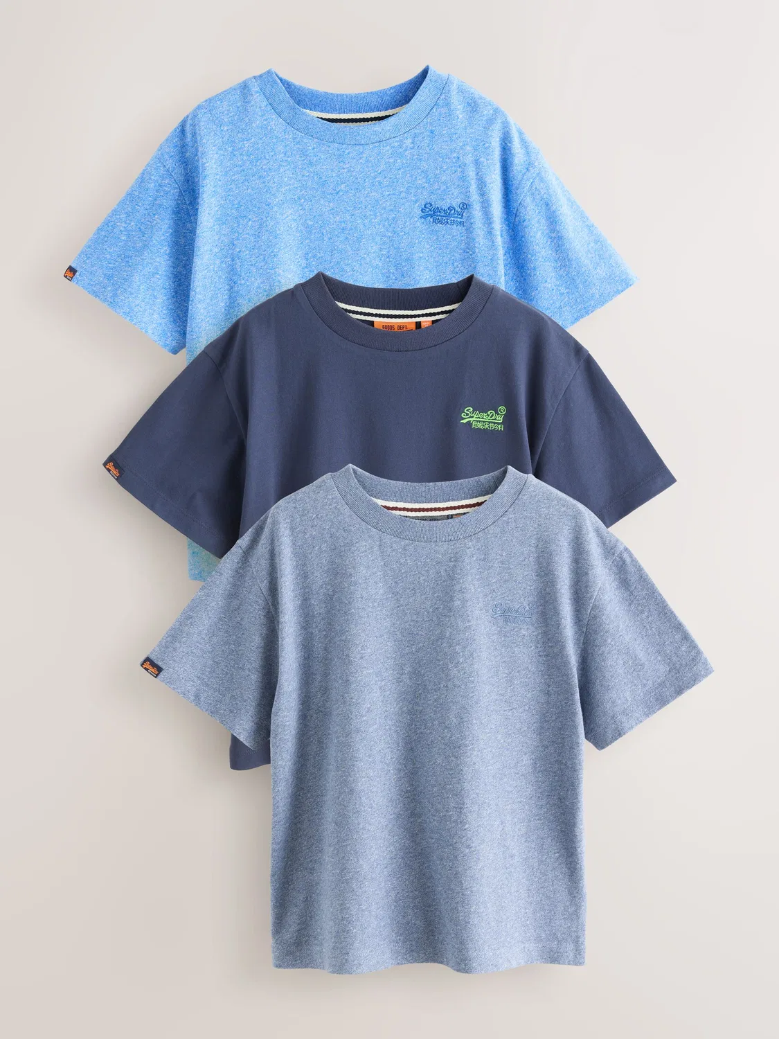Футболки 3 шт., набор Superdry, синий