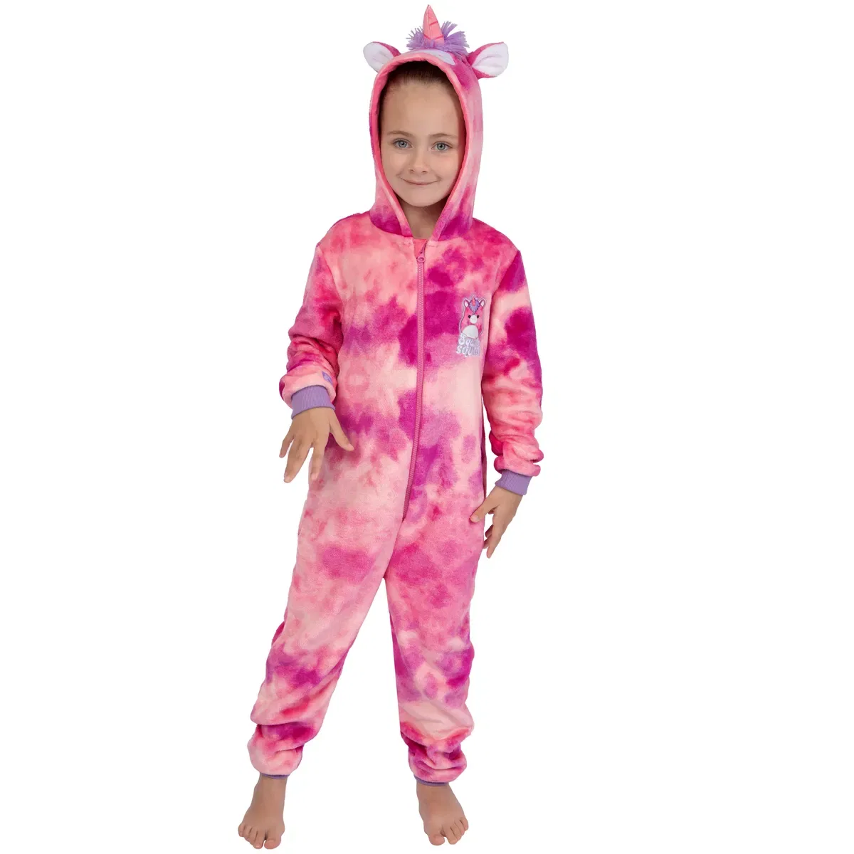 Детский костюм-пижама Unicorn onesie with 3d horn Squishmallows, Pink — фото 2