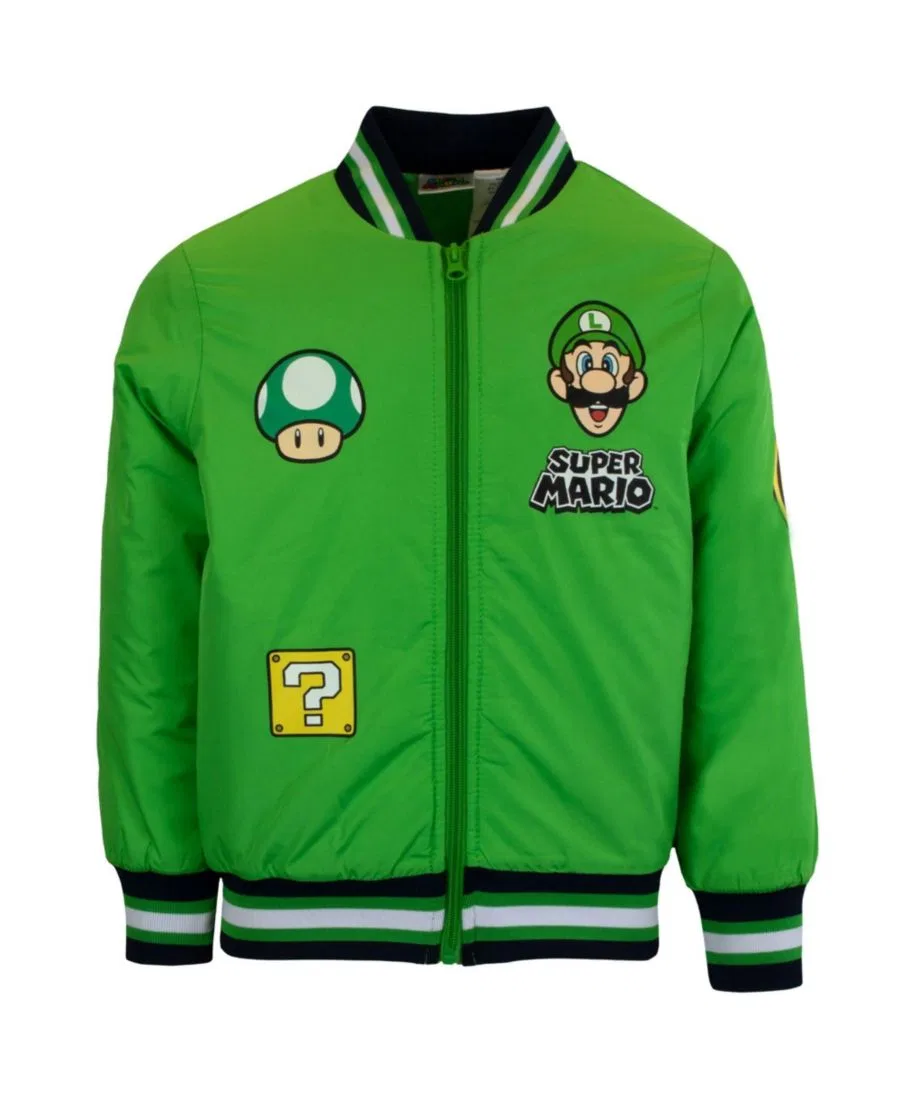 Детская куртка-бомбер Super Luigi Bomber Jacket Mario, Luigi Green