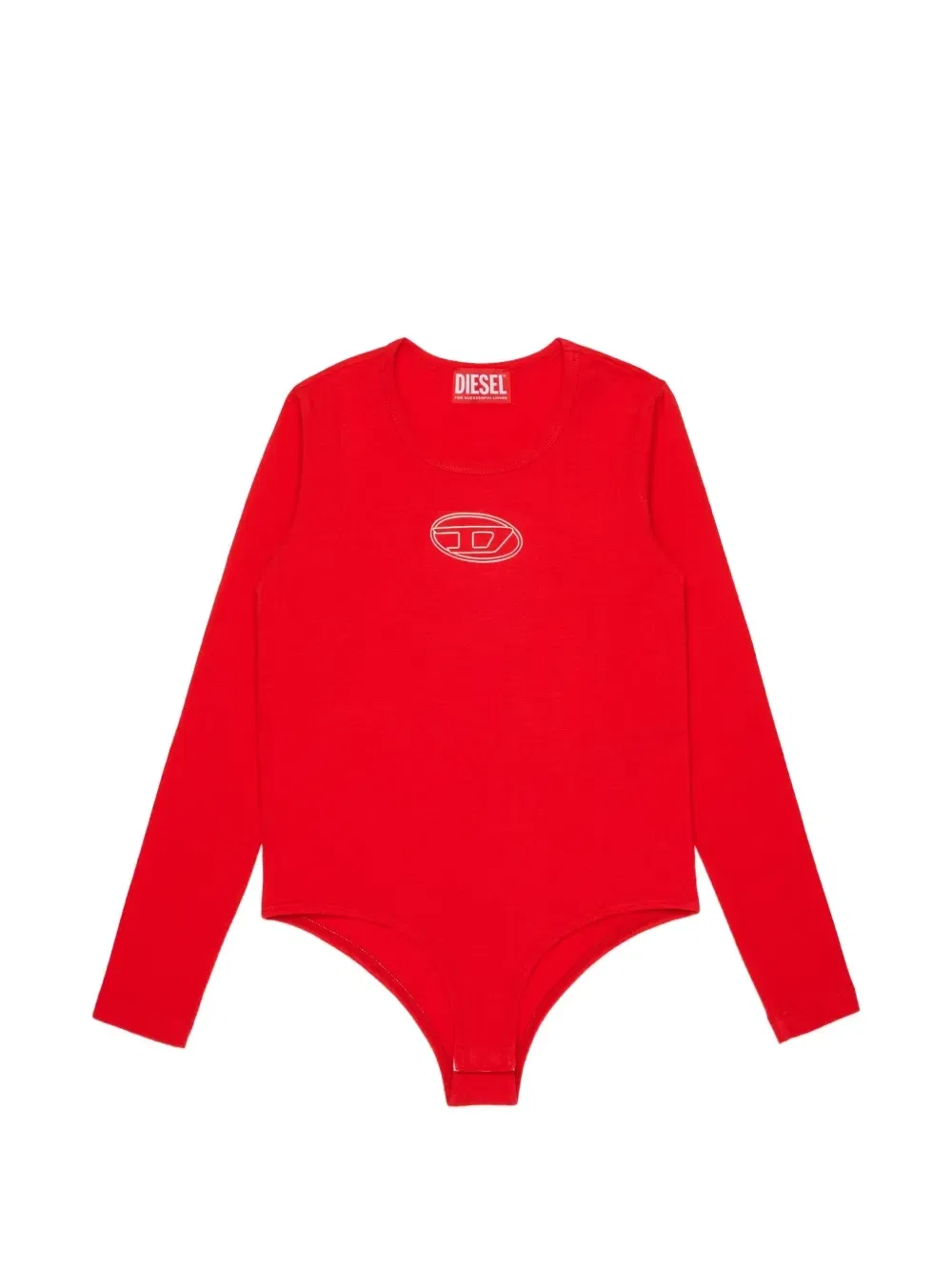 Боди с длинными рукавами и вышивкой Oval D Diesel Kids, красный