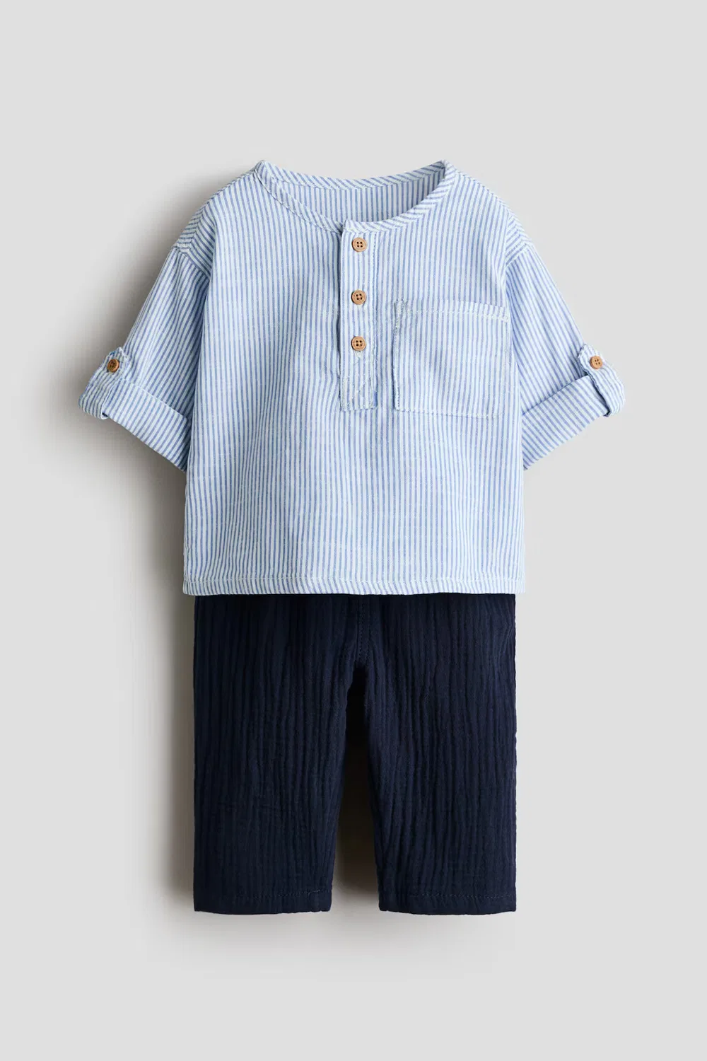 Комплект из двух предметов из хлопка H&M, Marineblau/Gestreift