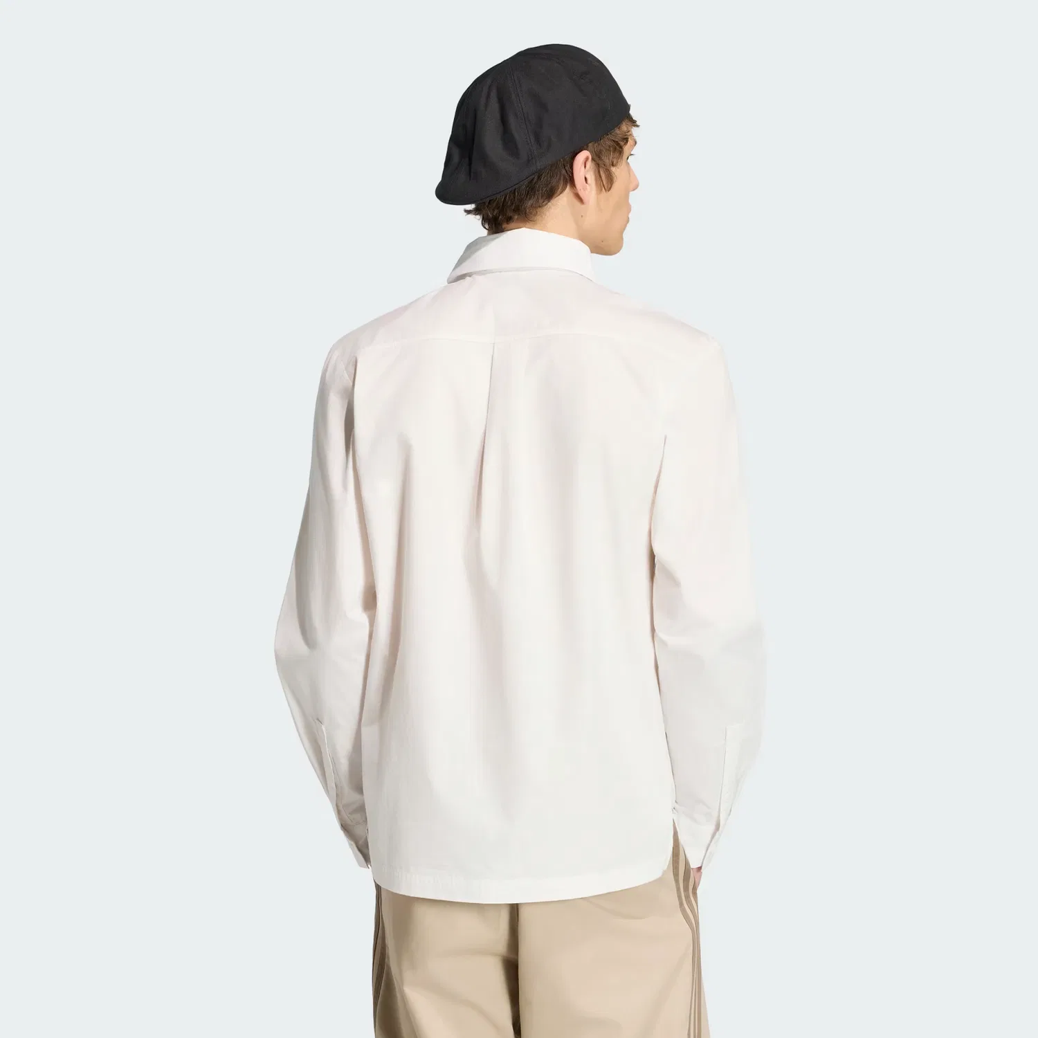 Мужская рубашка на пуговицах из хлопка 3-Stripes Button Up Adidas Originals, белый — фото 3