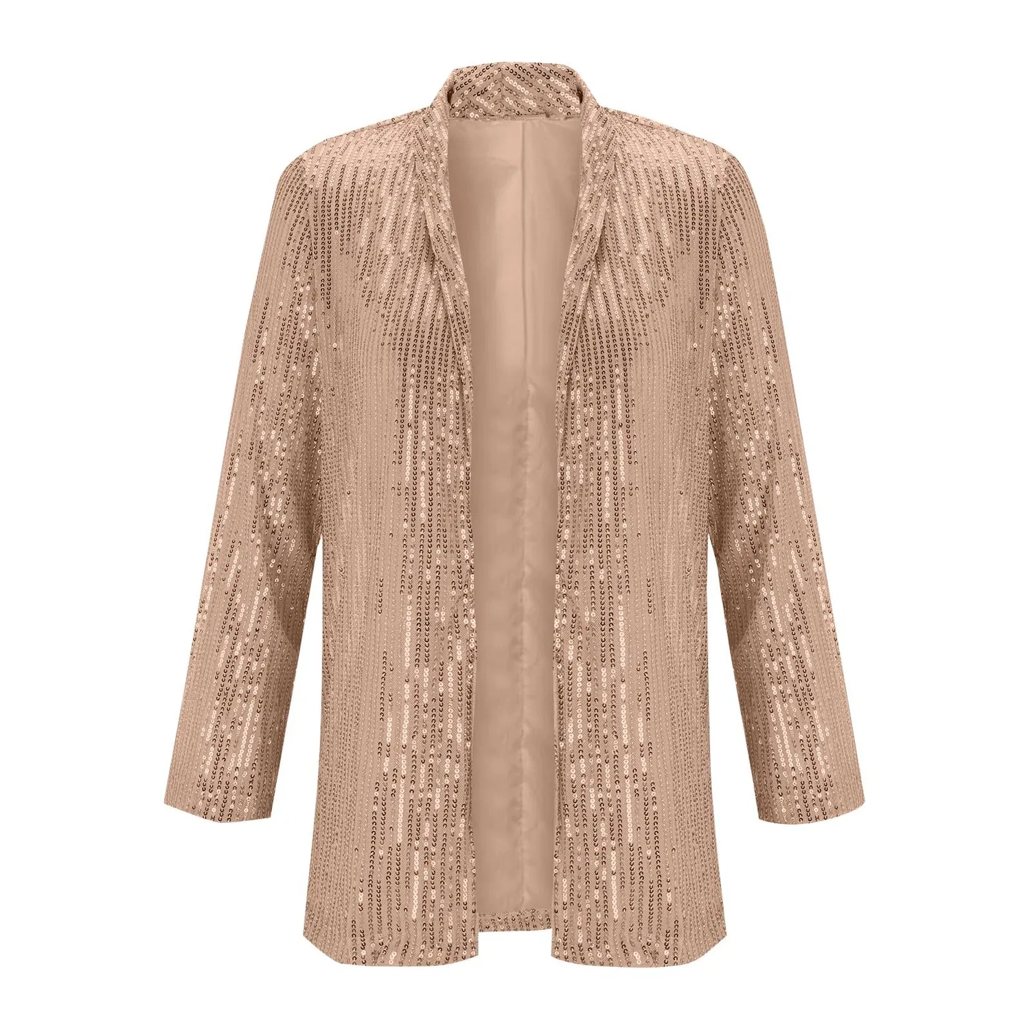 Женский жилет с пайетками с длинным рукавом, Oro Rosa