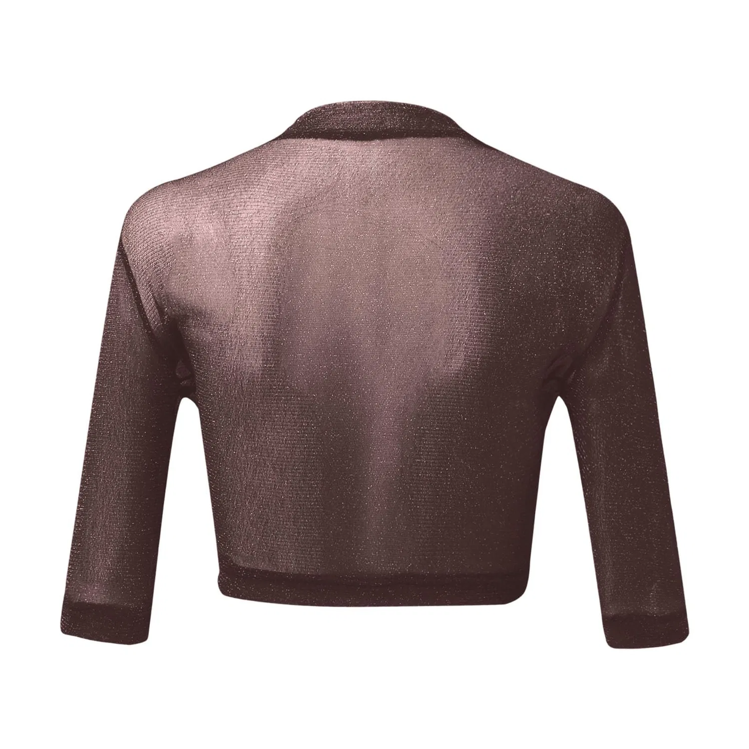 Женский блестящий кардиган с пайетками Bolero Ladies Glitter Cardigan, Caffè — фото 3