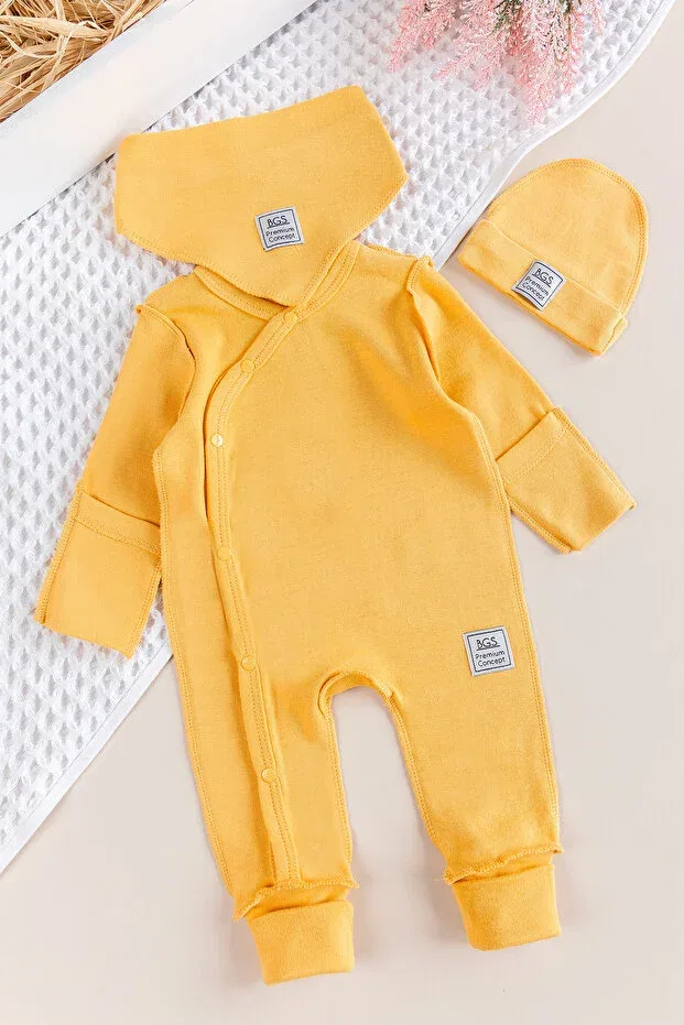 Детский комбинезон для новорожденных хлопковый Young Babymod, Yellow