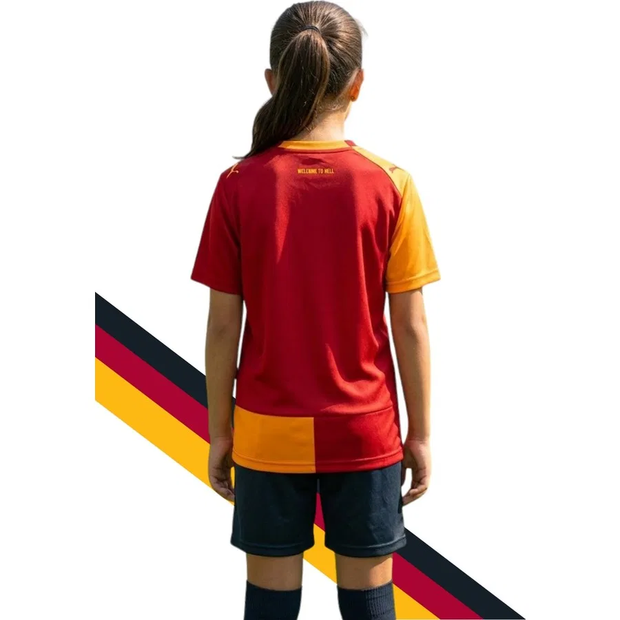 Детская футболка с длинным рукавом Galatasaray 2026/2027 Iç Saha Parçalı, Красно-желтый — фото 3