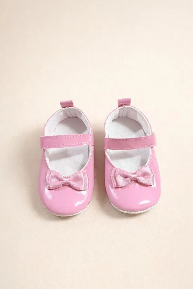 Детские пинетки для девочек из эко-кожи Numix Baby Kids, Pink — фото 2