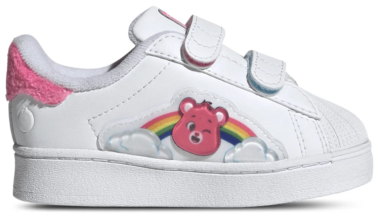Детские кроссовки для мальчиков с LED-подсветкой Superstar LED Lights adidas, Footwear White Bliss Pink Lucid Pink