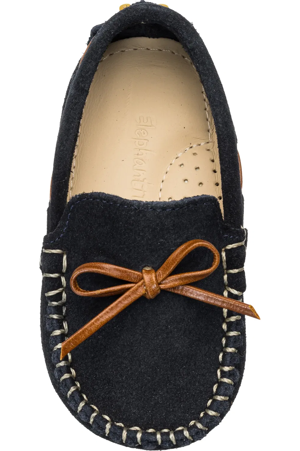 Детские туфли лоферы на мягкой подошве Driving Loafer Elephantito, Suede Blue — фото 3
